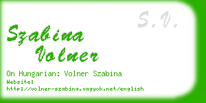 szabina volner business card